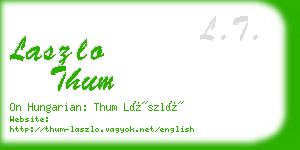 laszlo thum business card